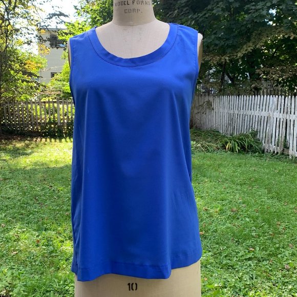 Cobalt Blue Low-neck Camisole, No Labels - Picture 2 of 9